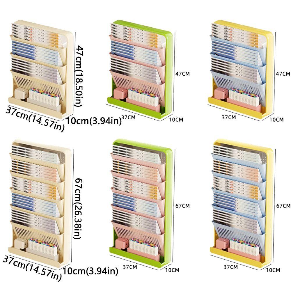 Multi-Layer Study Desk Organizer Removable Side Mounted Bookshelf Household Dormitory
