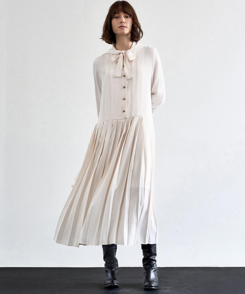 MITTE Hood Pleats Dress_Cm