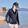 UPF + Sunscreen Clothing Women's Summer New Ice Silk Large Size Fashion Hooded Sunscreen Clothing Cycling Jacket Thin