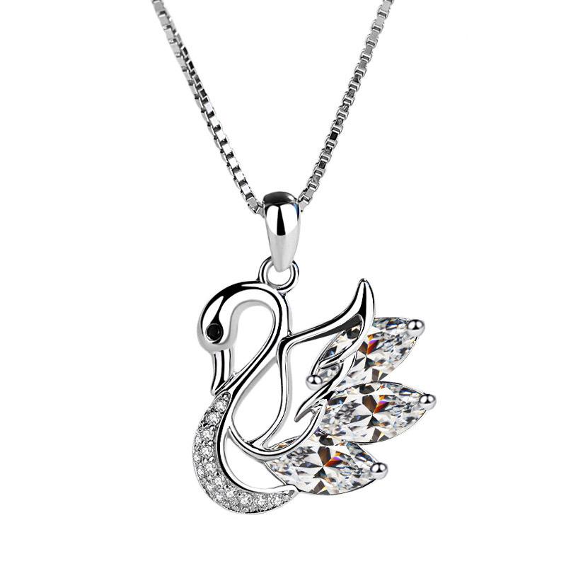 BELLA BOX Новая роскошная модная подвеска в виде лебедя, универсальная индивидуальная цепочка на ключицу для женщин, очаровательная подвеска на свадьбу, помолвку, изящные ювелирные изделия, новые модные украшения