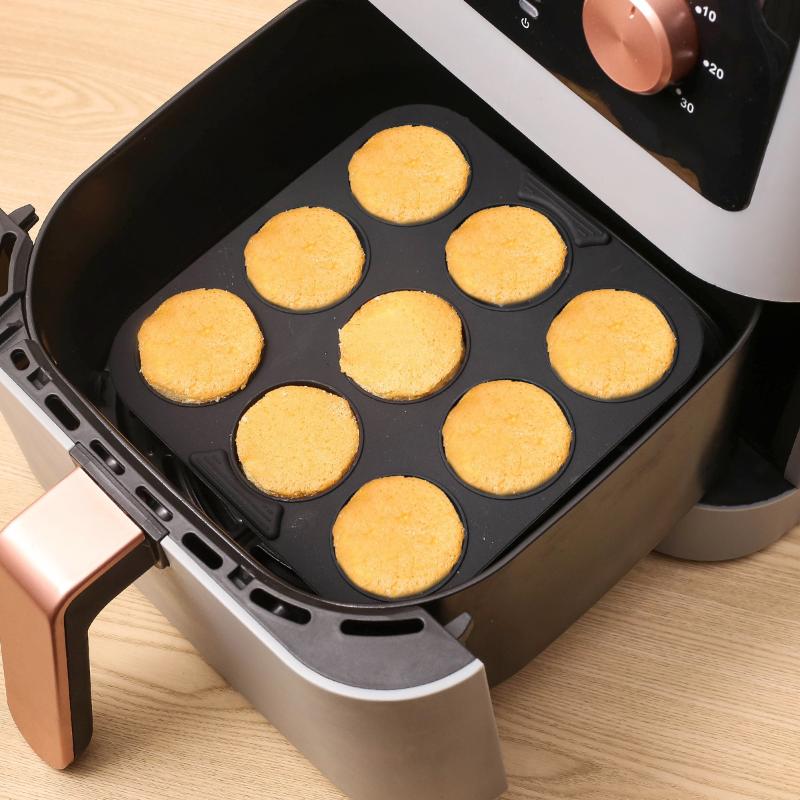 1 Pcs Muffin Cupcake Silicone Mold Square 9 Holes Cupcakes Mold Non Stick Soap Chocolate Muffin Baking Pan Baking Tools