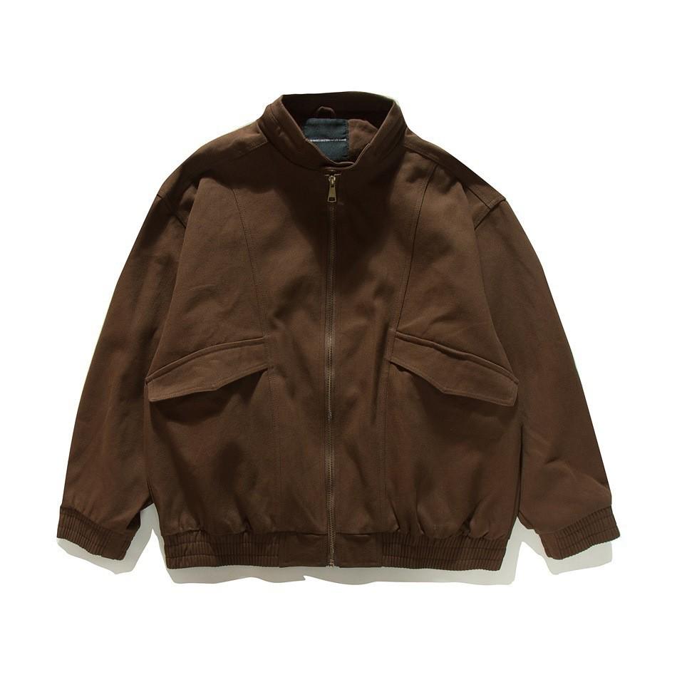 ORIGTEEN Men's Vintage Stand Collar Workwear Jacket - Retro American Spring/Autumn Style