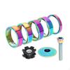 5Pcs Headset Spacers Bike Fork 1 1/8-inch Star Nut Bolt Cycling Accessories Replacement