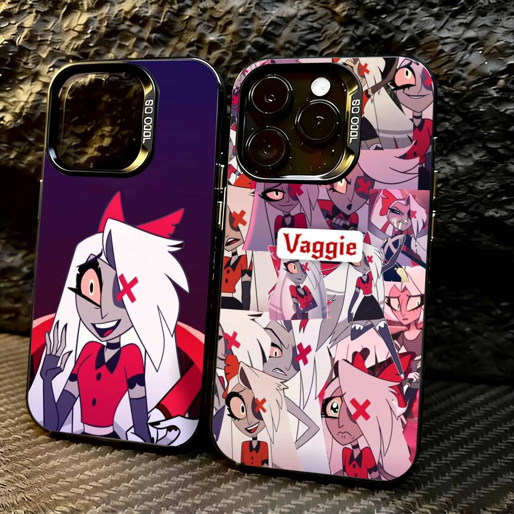 H-hazbin hotel V-veggie Чехол для телефона для iPhone 17,16,15,14,13,12,11 Plus,Pro Max,XS,Разноцветный Серебристый Черный Чехол