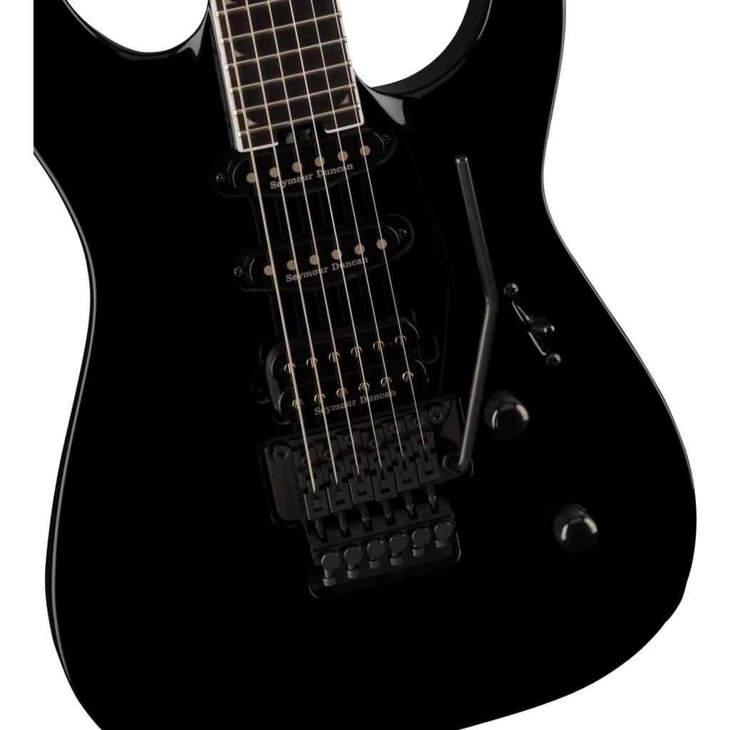 Электрогитара JACKSON Jackson Pro Plus Series Ebony Deep Black с чехлом Soloist™ SLA3, накладка на гриф,