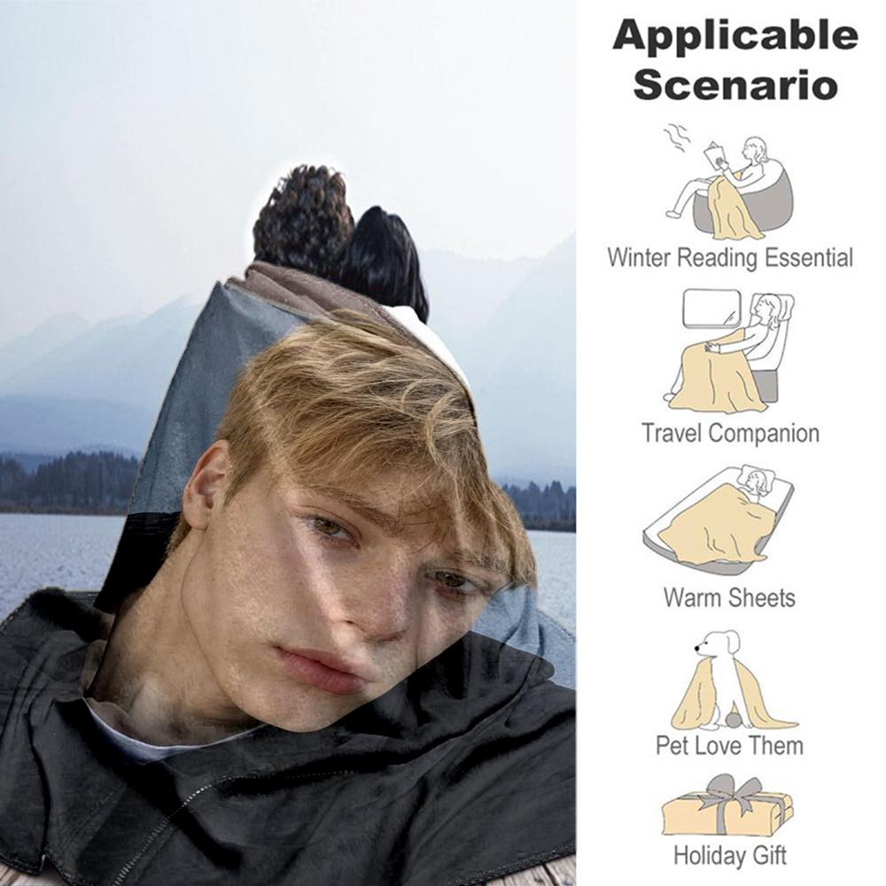 Customize Picture Personalized photos Blanket Lightweight Personalized Blanket Ultra-Soft Great for Nap Office Picnics Sofa Four Seasons Multipurpose