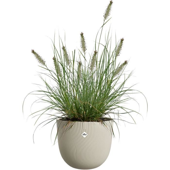 ELHO Flower Pot Sereh Round 30 - Beige - Ø 29.5 X H 25 Cm - 100% Recycled