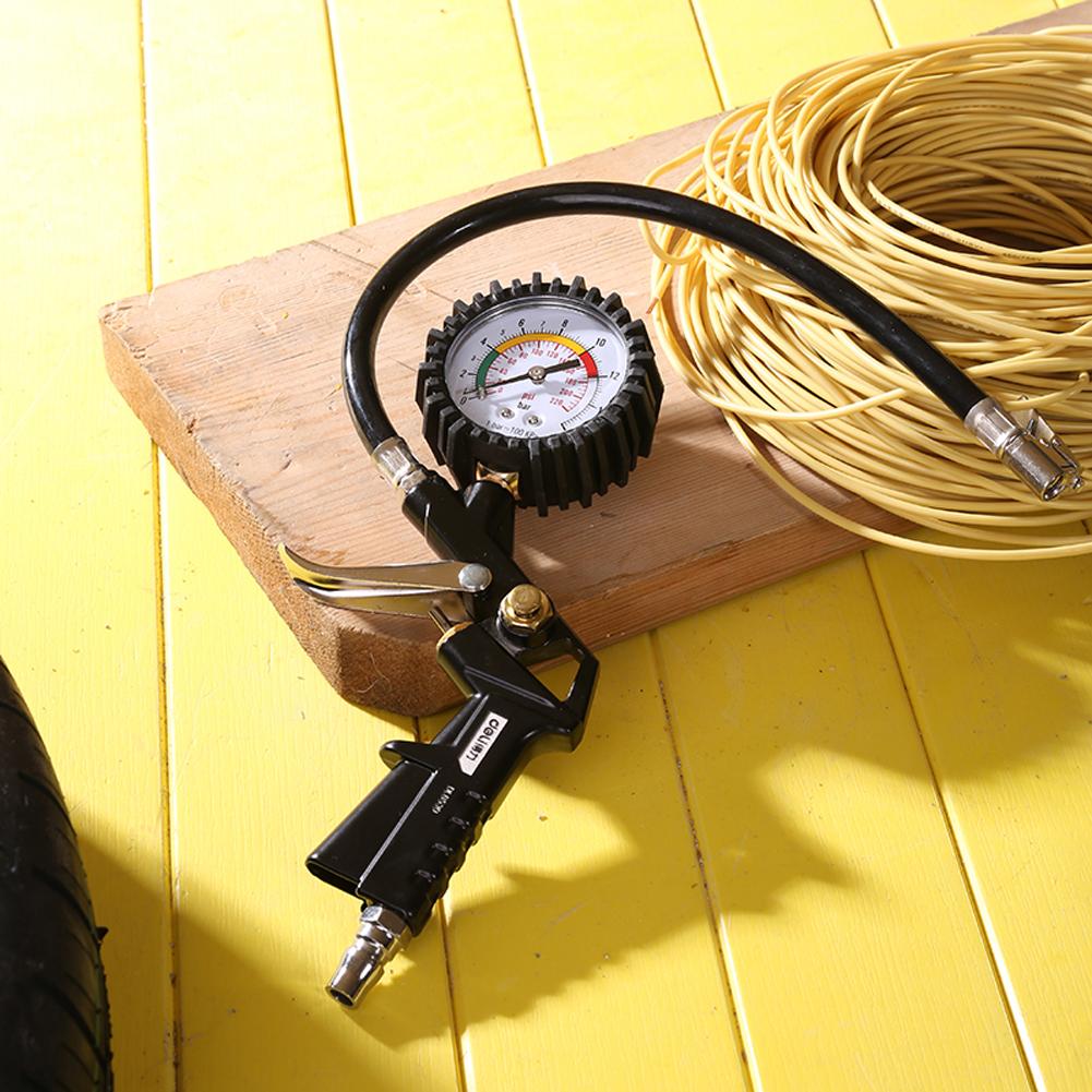 Манометр для накачивания шин 220 фунтов на кв. дюйм Цифровой манометр для шин Алюминиевый манометр для шин Цифровой дисплей для автомобиля Велосипеда