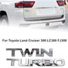 Набор задних эмблем ABS TWIN TURBO Для Land Cruiser 300 Серии LC300 Задняя крышка багажника 3D Эмблема Значок Наклейка Отделка Аксессуары YU6