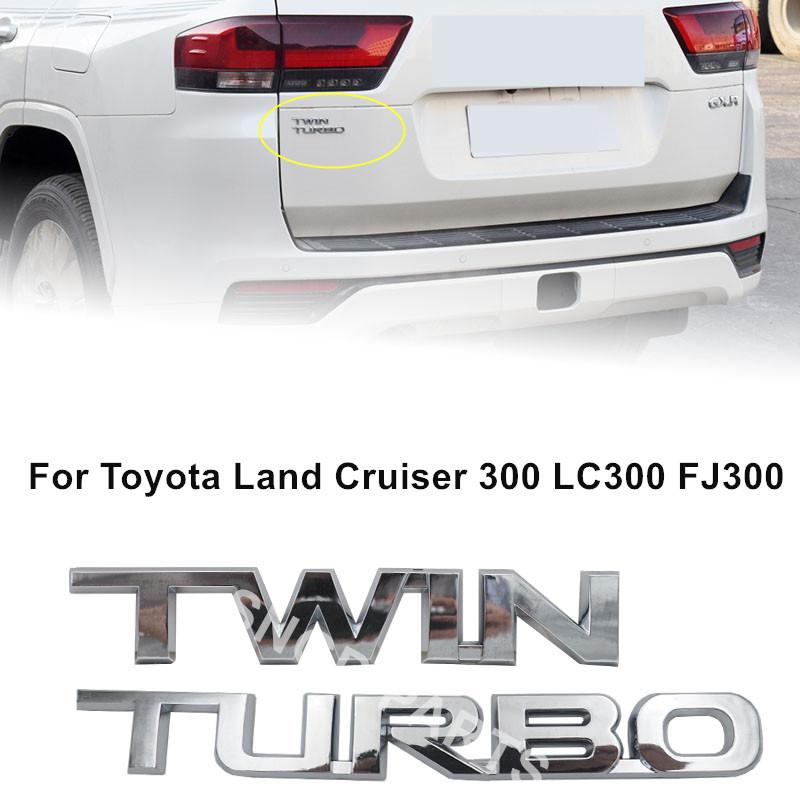 ABS TWIN TURBO Back mark set For Toyota Land Cruiser 300 Series LC300 Rear Trunk 3D Emblem Badge Sticker Trim Accessories XSZ6