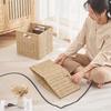 Hand Woven Foldable Storage Box Large Capacity Woven Storage Bin Imitation Rattan Basket  Closet