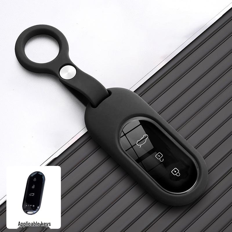 Силиконовый чехол для ключа автомобиля AITO M8/M9/M7, Полная защита, Оригинальный цвет, Минималистичный стиль