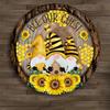 1pc, Bee Our Guest Sign, Bee Themed Sign, Metal Wreath Sign, Wreath Enhancer, (8x8 Inch/20CMx20CM), Wall Decor, Home Decor