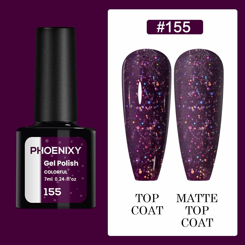 PHOENIXY 7 мл гель-лак для ногтей, полуперманентный гель, 3 цвета, блестящий гель, отмачиваемый, блестящий стартовый набор, маникюрный набор для маникюрного салона