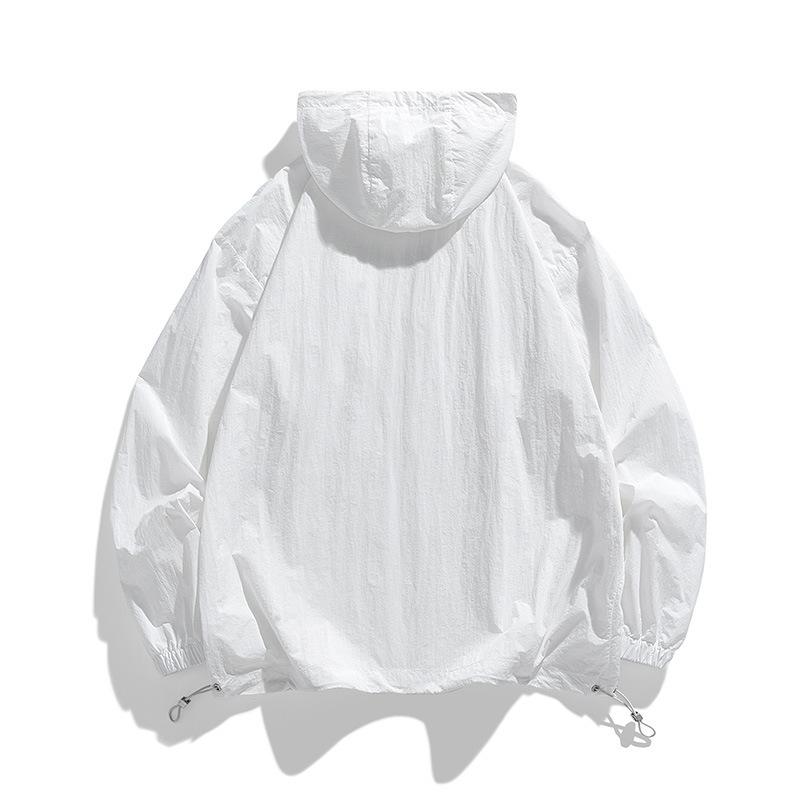 Мужская куртка с капюшоном с защитой от солнца UPF 50+, легкая рубашка с длинным рукавом, солнцезащитная толстовка с капюшоном и карманом