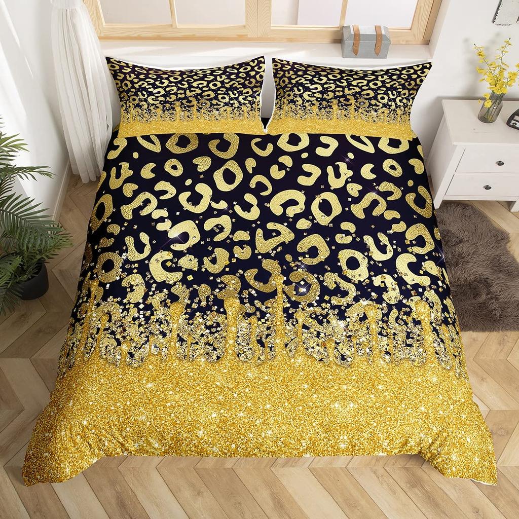 Комплект постельного белья с принтом гепарда King Queen, пододеяльник с бабочками, покрывало из меха животных, покрывало из полиэстера с принтом джунглей и дикой природы