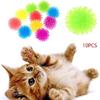 JJLFresheners 10Pcs Cute Funny Cats Toys Arbutus Balls Stretch Plush Ball Cat Toy Ball Creative Colorful Interactive Cat Soft Spiky Cats Chew Toys