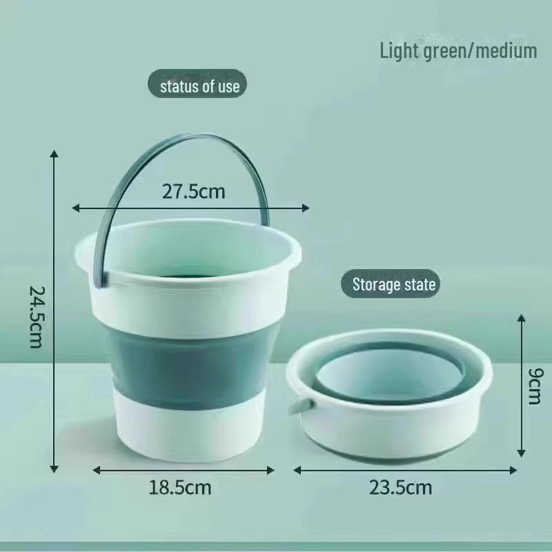 Переносное складное ведро для ванны для ног - утолщенное, бытовое, пластиковое, для рыбалки или использования в общежитии