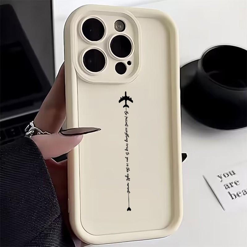 Creative And Unique Airplane Design Phone Case For iPhone 17 16 15 14 13 12 11 Pro Max XS X XR 7 8 Plus 16E 17 Air Bumper Cover