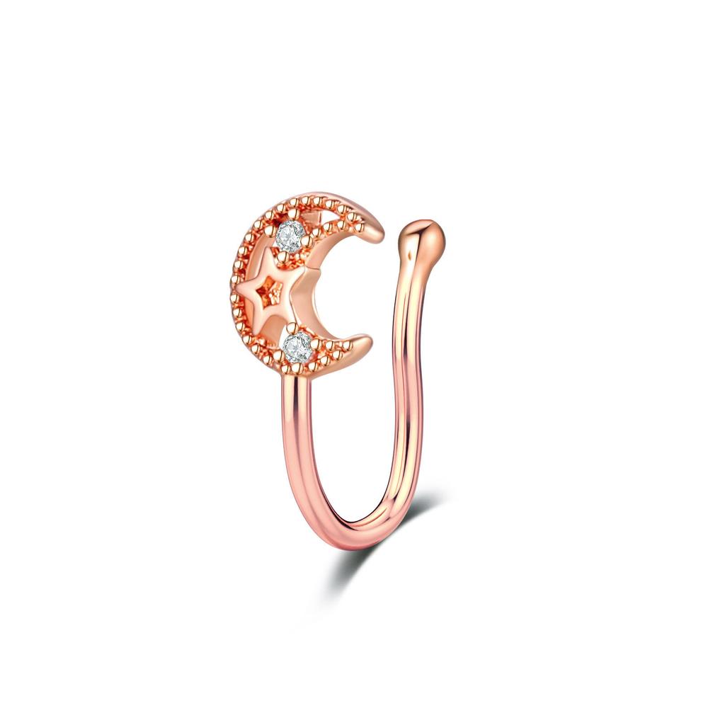 Зажим для носа из циркона из нержавеющей стали с аксессуаром для пирсинга носа