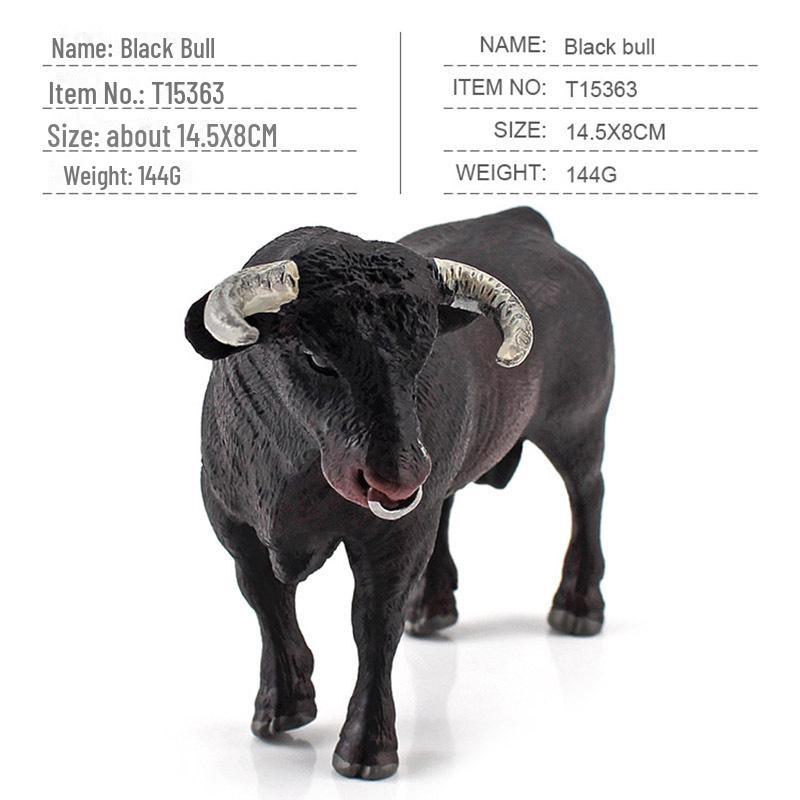 Swiss Brown Bull and Musk Ox North African Model Toy Ranch Animal Ornaments