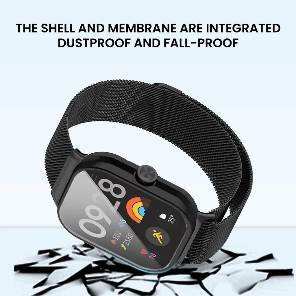 Metal Strap For Redmi Watch 5Active Band With Case Screen Protector Magnetie Loop Redmi Watch 5 Lite Watchbands Bracelet