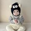 Warm Pullover Cap Cute Big Eyes Beanie Hat New Ear Protection Hat  Outdoor Sports
