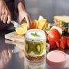 Стеклянные баночки для йогурта с крышками 4 шт. герметичные контейнеры для пищевых продуктов с широким горлышком герметичные для хранения на ночь в морозильной камере коробка для хранения йогурта