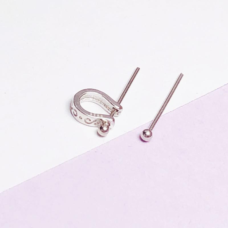 Подвеска-пряжка Peace Buckle из стерлингового серебра 925 пробы для подвесок из нефрита