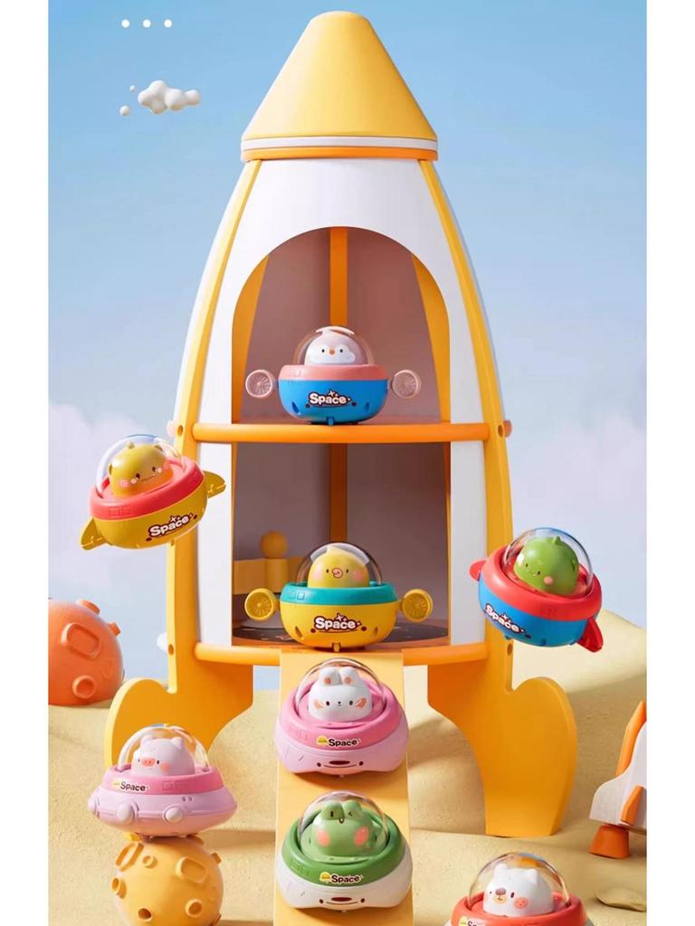 Press and Slide Saucer Car: Educational Crawling Toy for Infants and Toddlers (Ages 1-3) - Perfect Birthday Gift