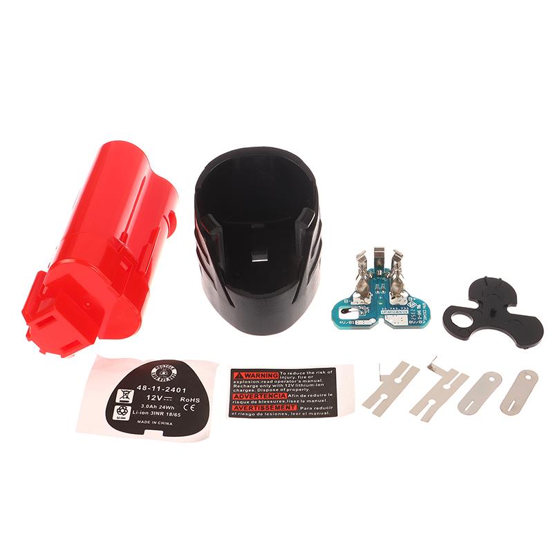 1 комплект для литий-ионного аккумулятора Milwaukee 12 В 1,3 Ач 1,5 Ач для литиевого аккумулятора M12, пластиковый корпус, защитная печатная плата