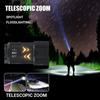 LED Intense Flashlights USB Rechargeable Flashlight Bicycle Torch Outdoor Waterproof Flashlight Zoom Torch