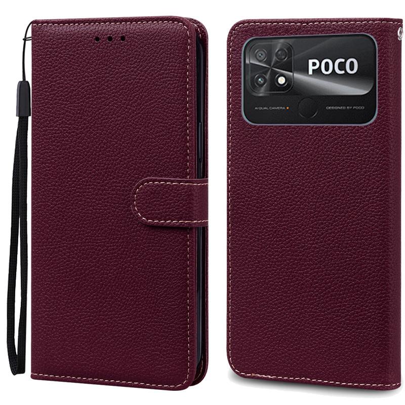 POCO C40 Case Leather Wallet Flip Case For POCO C40 Case Xiaomi POCO C40 C 40 PocoC40 Phone Cover Coque Fundas Etui Shell