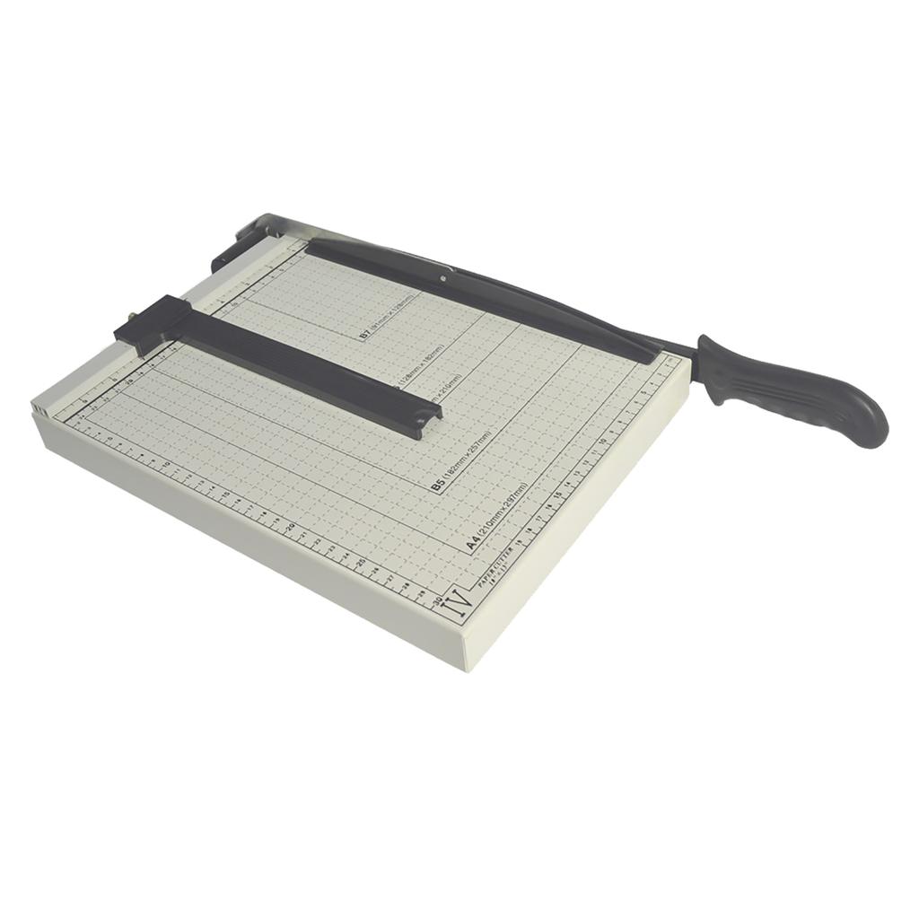 Manual Paper Cutter Heavy Duty Steel Base Stack Paper Trimmer Paper Slicer Cutting Board for Office