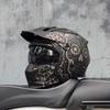 ORZ Retro Helmet Motorcycle Full Helmet Men Women Summer Locomotive Four Seasons Rally Demolition Combination Helmets