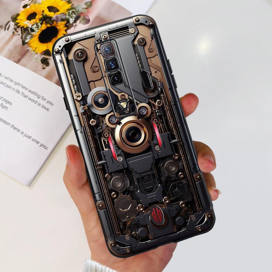 Чехол для ZTE Nubia Red Magic 7 7S Pro Zte nubia REDMAGIC 7S 7Pro Модный Крутой Узор Черный Силикон Мягкие Чехлы для Телефона
