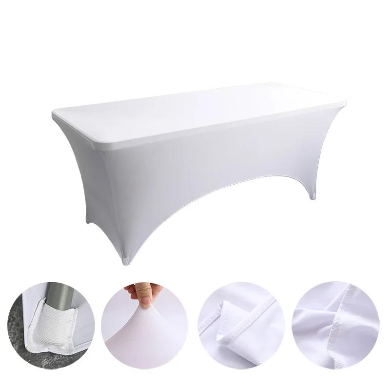 4/5/6/8FT Stretch Spandex Table Cover, Elastic Stretchable Patio Tablecloth Protector for Party Banquet Wedding Christmas Events