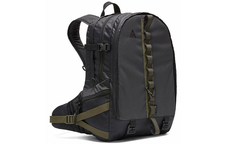 Nike Nylon Fabric Backpack Regular Unisex Black Gray CK7510-010