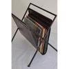 Folding Leather Magazine Rack Brown Leather Magazine and Paper Holder News Paper