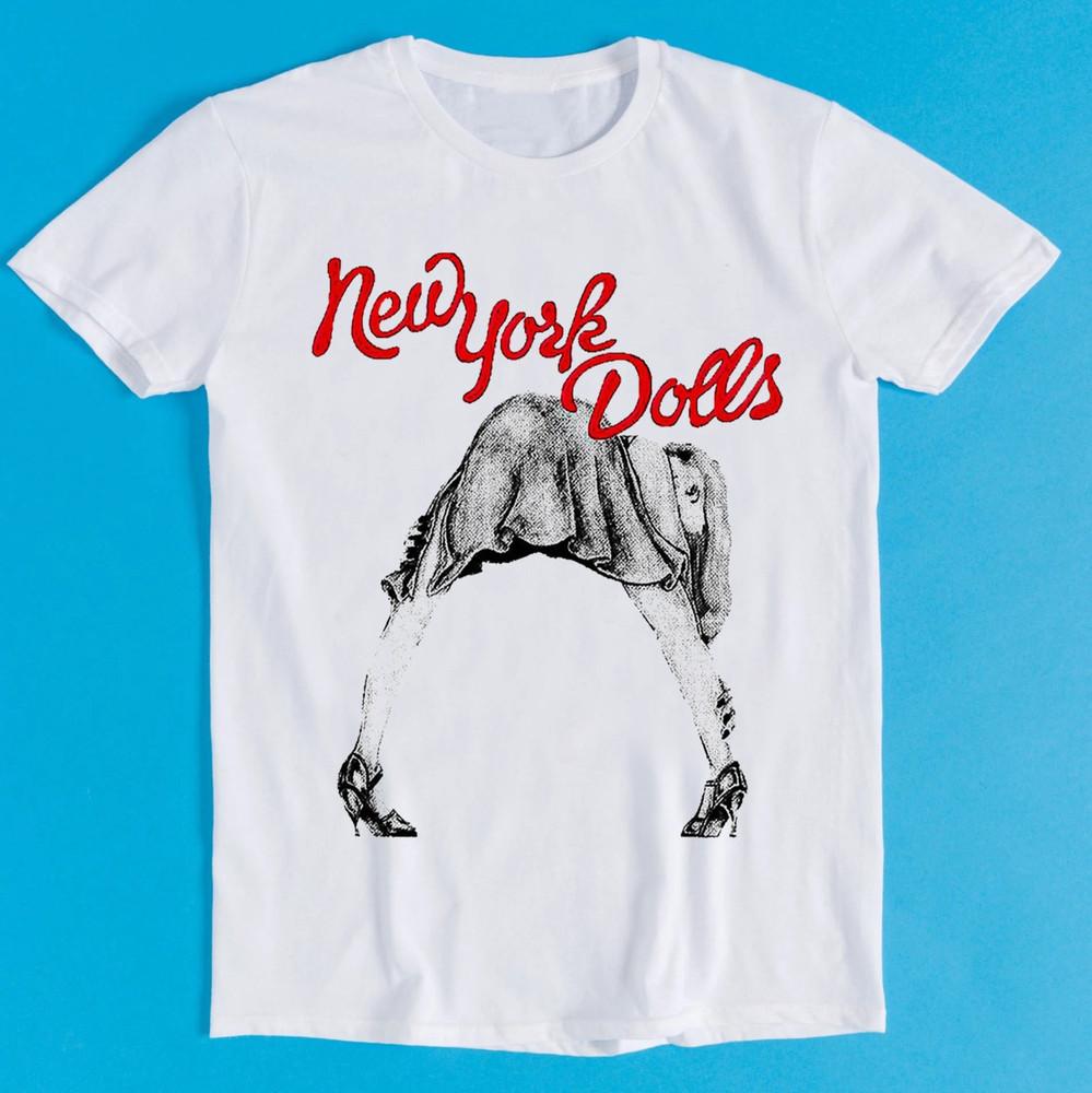 Футболка New York Dolls Подарок для фаната Белая Все размеры Унисекс Футболка AR14 Унисекс Футболка