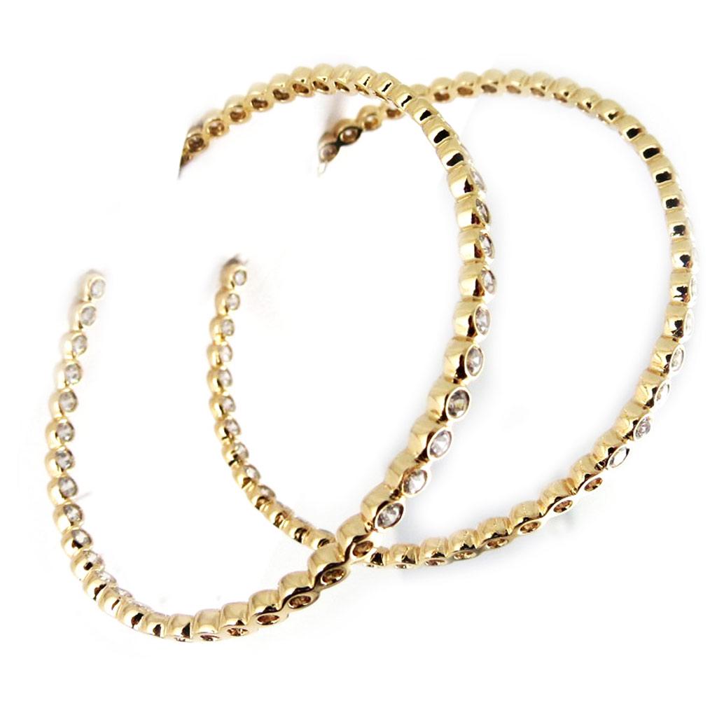 Les Trésors De Lily [L0854] - Серьги-кольца Cristal Plénitude с покрытием из белого золота
