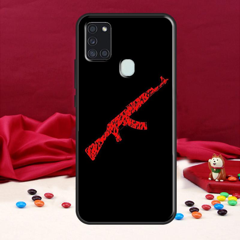 Чехол с пистолетом Ak 47 для Samsung Galaxy A34 A54 A14 A53 A13 A51 A71 A50 A12 A22 A32 A52 A72, чехол для телефона