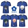 Japanese Anime Blue Lock Eleven Jersey Isagi Nagi Cute Pattern 3D Print T-shirt Men And Women Cartoon Character Print Tops