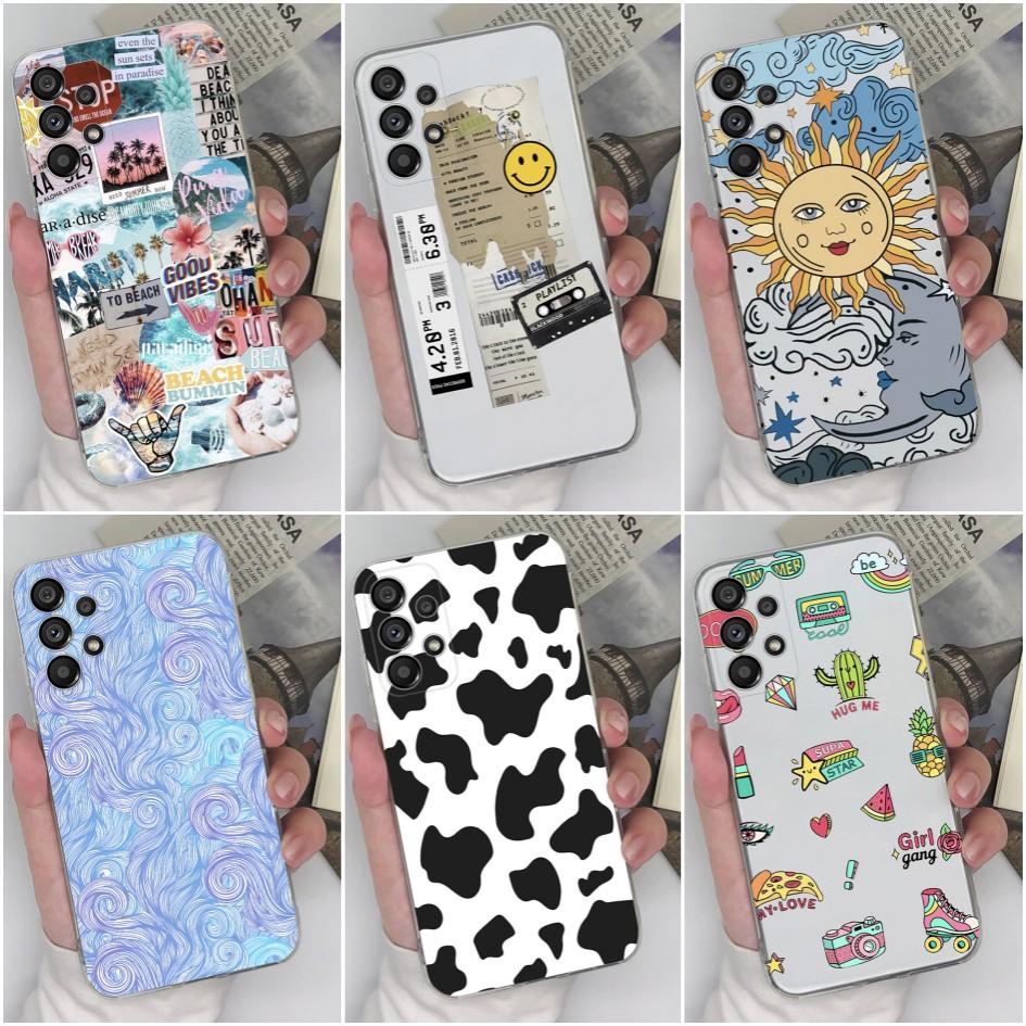 Phone Case For Samsung Galaxy A8 A9 Star F12 F13 F22 F23 A14 A23 A33 A52 Back Cover Protective Soft Silicone Popular Pattern For Samsung Funda Bumper