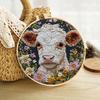 Набор для вышивки иглой Punch Needle Cartoon Highland Cow DIY Вышивка Набор с пяльцами Punch Needle Starter Craft Kit для взрослых и детей