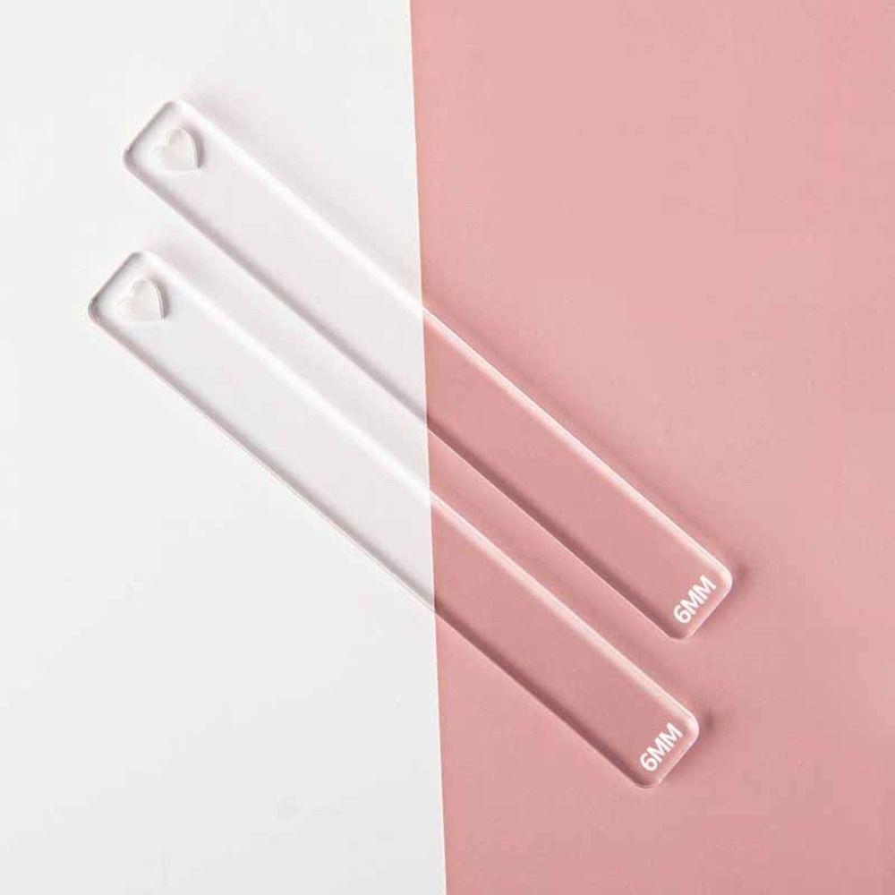 2 шт./компл. прозрачная линейка толщины глины, акриловая линейка для самостоятельного изготовления, роликовая керамическая полимерная линейка