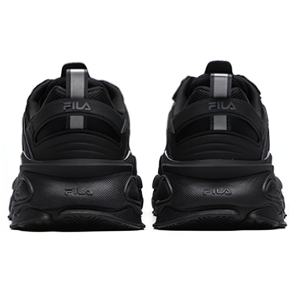 Fila Ткань Синтетическая кожа ТПУ Свиная кожа Модные Амортизирующие Износостойкие Низкие Кроссовки Папы Мужские кроссовки Черный F12M216101FBK