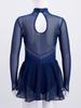 Kids Girls Sparkle Mesh Splice Figure Ice Skating Dress Gymnastic Dance Leotard Tutu Skirt Performance Dancewear