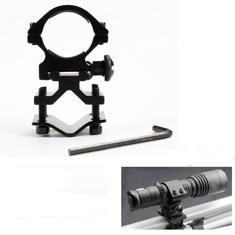 Tactical Hunting Rifle Optical Sight Bracket Flashlight Torch Clip Holder Support