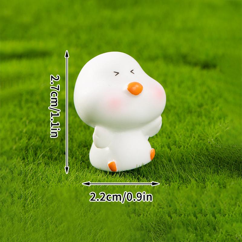 Мини-мультяшные украшения из смолы, микро-пейзажная скульптура, милая утка, поросенок, миниатюрные украшения для приборной панели автомобиля